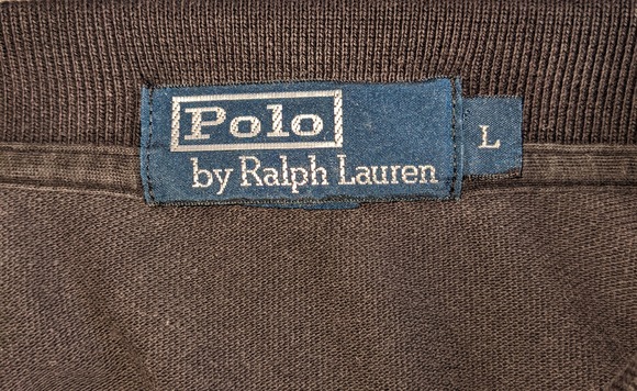 Ralph Lauren Men's Black Long Sleeve Cotton Polo Shirt Collar Logo Size Large L - Picture 6 of 6
